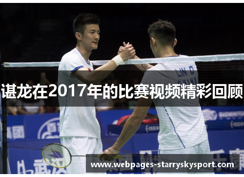 谌龙在2017年的比赛视频精彩回顾